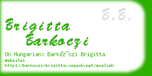 brigitta barkoczi business card